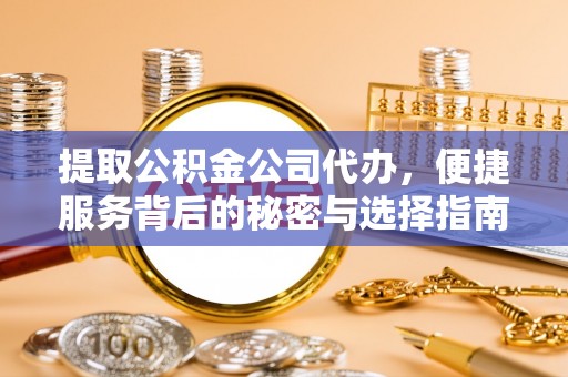 甘洛提取公积金公司代办，便捷服务背后的秘密与选择指南