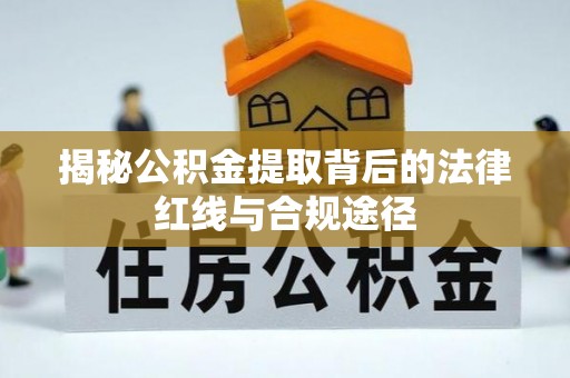 甘洛揭秘公积金提取背后的法律红线与合规途径