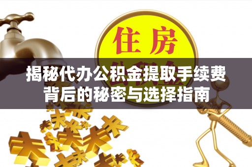 甘洛揭秘代办公积金提取手续费背后的秘密与选择指南